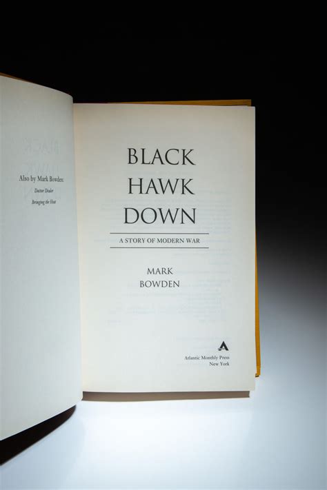 Black Hawk Down - The First Edition Rare Books