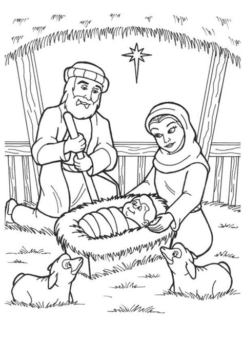 The Birth Of Jesus Coloring Page - Coloring Home