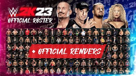 WWE 2K23 Official Roster Reveal - Official Renders - All Superstars ...