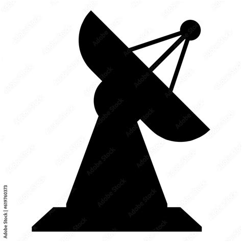 Radar tower icon vector illustration. Radar tower silhouette for icon, symbol or sign. Military ...