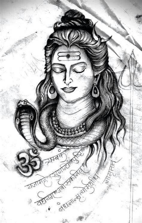 Pencil Sketch Of God Shiva - pencildrawing2019