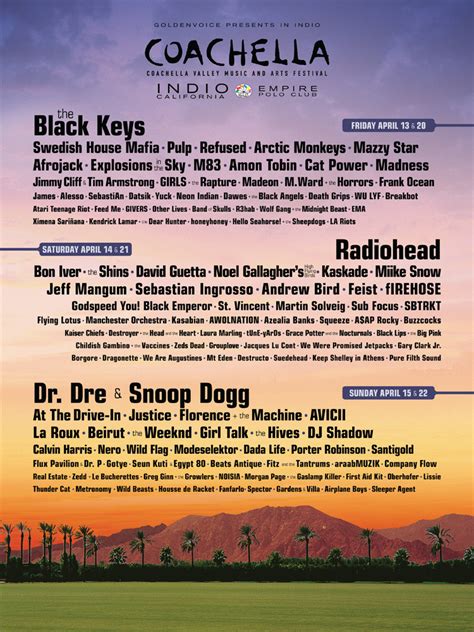 Coachella 2012 Lineup