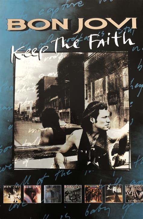 Bon Jovi – “Keep The Faith + Discography” album promo 24″x36″ | Buy Heavy Metal + Hard Rock Online