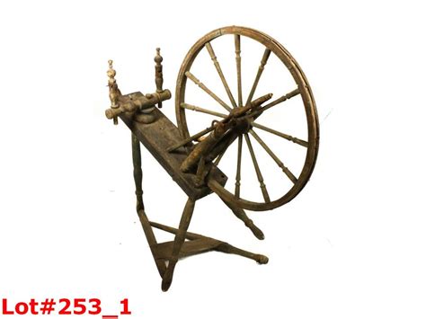 Sold Price: Antique/Primitive Treadle Spinning Wheel - January 6, 0119 10:00 AM CST