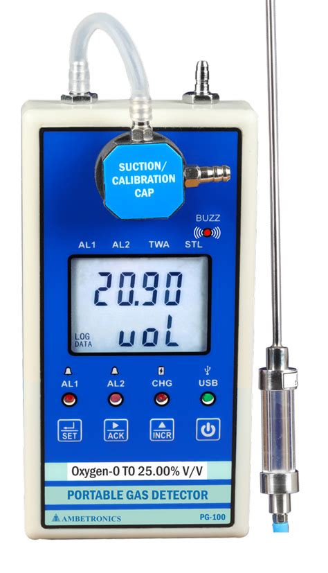 Suction Type Portable Oxygen Gas Analyzer, Model Name/Number: Pg 100 at Rs 27950 in Vadodara