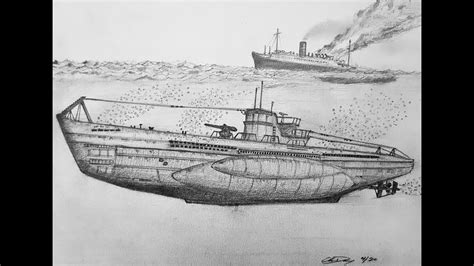 How to Draw a WWII German U-Boat - YouTube