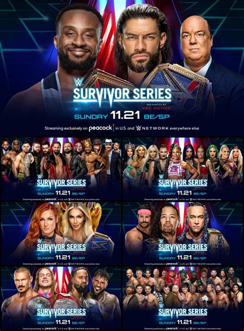 Card for tonight's WWE Survivor Series 2021. : r/SquaredCircle