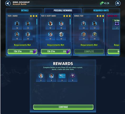 Possible Rewards vs Actual Rewards : r/SWGalaxyOfHeroes