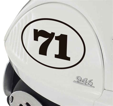 Racing number vehicle motorbike sticker - TenStickers