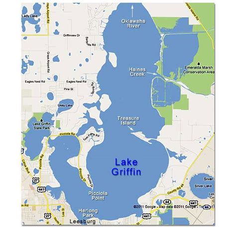 Maps Harris Chain of Lakes Central Florida