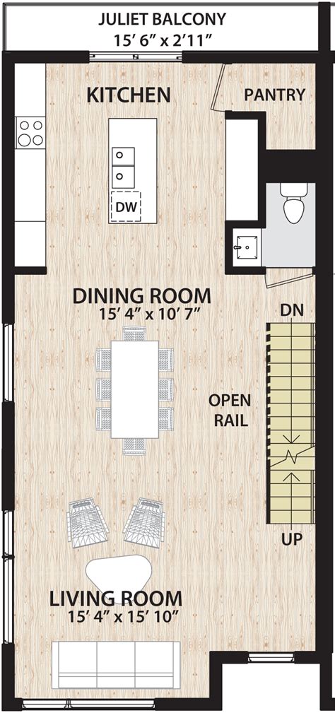 The Amber Floor Plan — Cynthia Townhomes