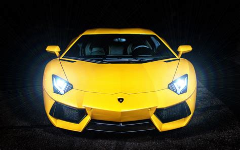 Papéis de Parede Cor amarela Lamborghini Aventador LP700-4 2560x1600 HD imagem