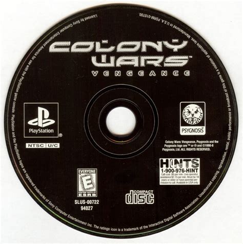 Colony Wars: Vengeance (1998) PlayStation box cover art - MobyGames