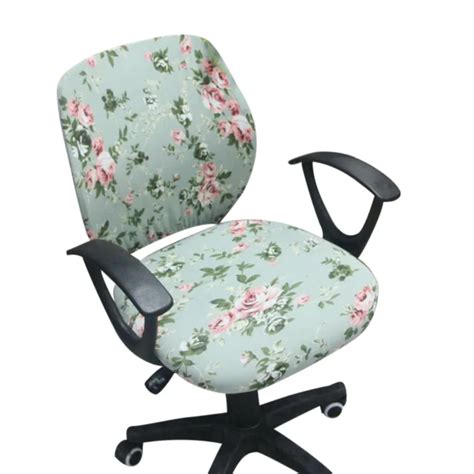 Hot Sale Office Chair Covers Spandex Computer Chair Flower Printed Removable Rotating Stretch ...