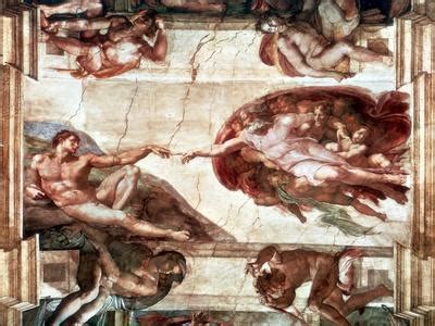 'Creation of Adam, 1508-1512' Giclee Print - Michelangelo Buonarroti ...