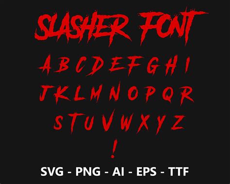 Slasher Font ttf svg eps png cricut silhouette - Etsy España