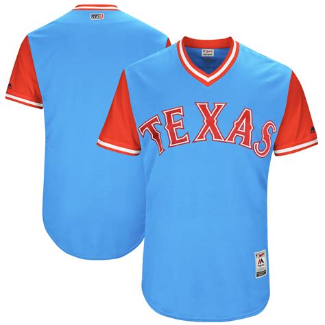 Majestic Texas Rangers Light Blue 2017 Players Weekend Authentic Team ...