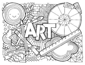 Art Class Coloring Page | Art room posters, Coloring pages, Art classes