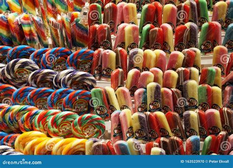 Many Different Lollipops Mounted on a Wall in a Candy Store Editorial Image - Image of large ...