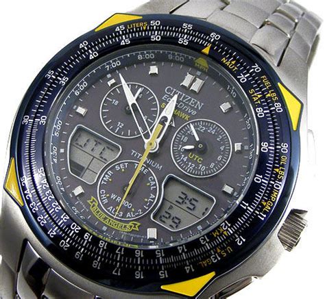 Men's Watches - New Citizen SkyHawk Blue Angels Titanium Eco-Drive Aviation Collector's edition ...