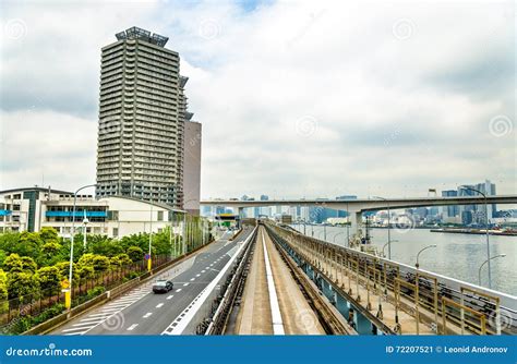 View of Tokyo from Yurikamome Line Stock Image - Image of cityscape, connection: 72207521