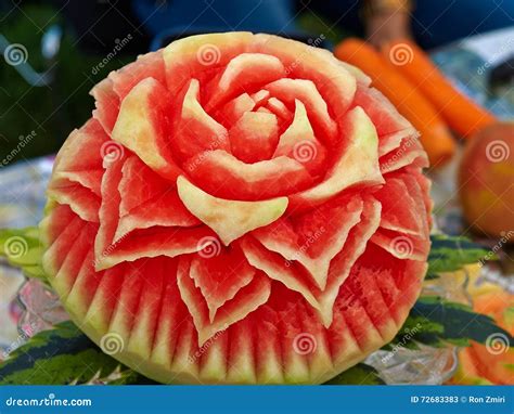 Fruit Carving Food Sculpture Art Stock Image - Image of artistic, craft: 72683383