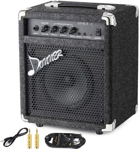 New Donner 15W Bass Guitar Amplifier DBA-1 Electric Bass Combo AMP with Cable : Amazon.ca ...