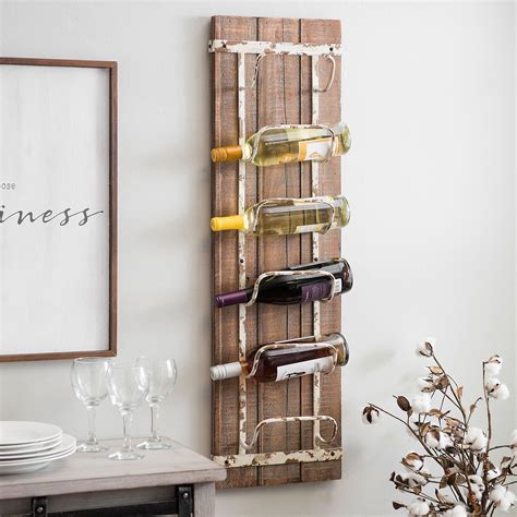 Rustic Wooden Wine Rack | Kirklands | Wooden wine rack, Farmhouse wine ...