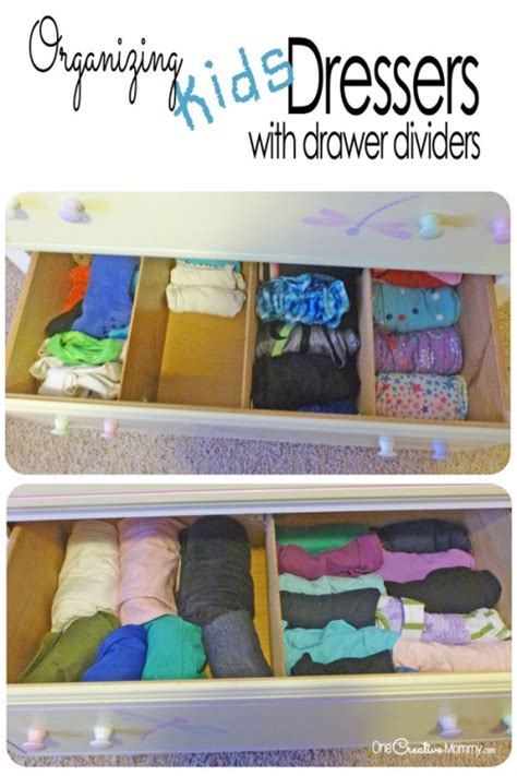 Organizing Kids Drawers with Dividers - onecreativemommy.com