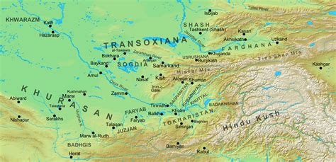 sogdiana | Asia map, Asian history, Islamic state