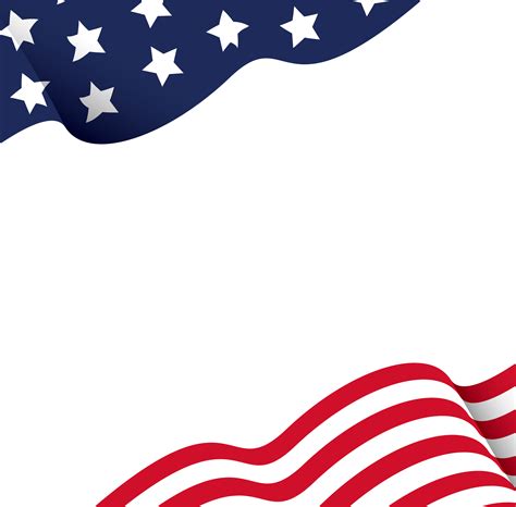 American Flag Page Border Free Clip Art