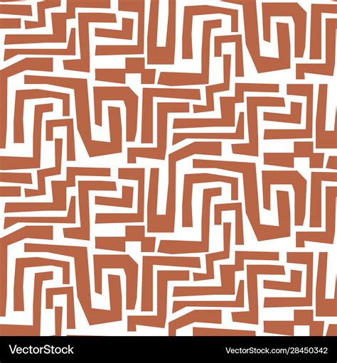 Hand drawn mosaic maze shapes abstract cuttings Vector Image