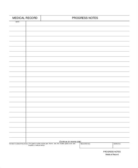 Printable Dental Clinical Notes Template