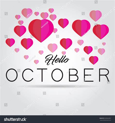 October Month Year Pink Love Vector: vector de stock (libre de regalías) 560662897 | Shutterstock