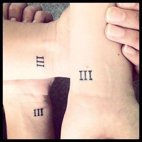 Roman Numeral 3 Tattoo Designs