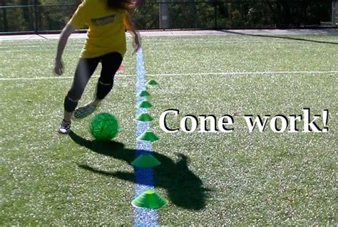 Soccer cone dribbling for beginner and intermediate players - YouTube | Soccer workouts, Soccer ...