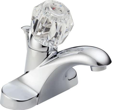 Delta Single-Handle Lavatory Faucet 1.5 GPM Polished Chrome - Contemporary - Bathroom Sink ...