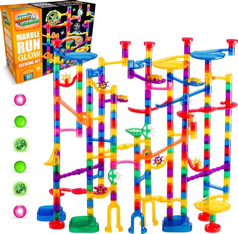 Buy Marble Genius Glow Marble Run Extreme Set - 300 Complete Pieces ...