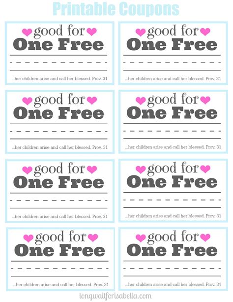 Printable Coupons For Mom Mom Coupon Book, Coupon Books, Free Coupon Template, Mother's Day ...