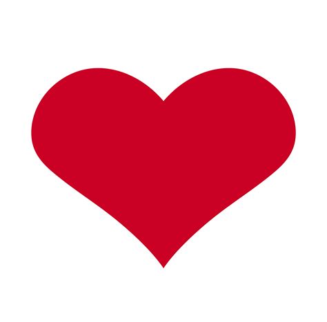 Heart, Symbol of Love and Valentine's Day. Flat Red Icon Isolated on White Background. Vector ...