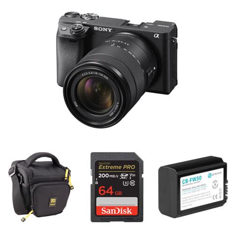 Sony a6400 Mirrorless Camera with 18-135mm Lens and Accessories