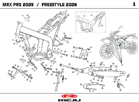 Rieju MRX PRO model 06 Frame and Small Parts