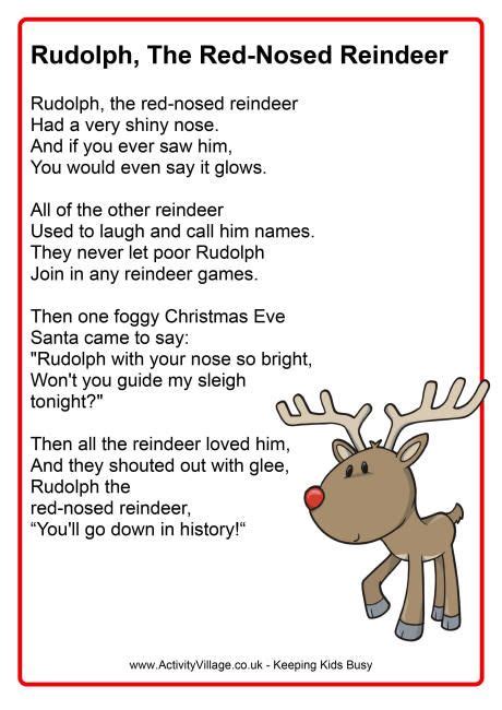 Rudolph The Red Nosed Reindeer Short Version Lyrics