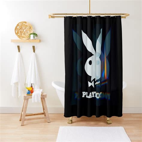 Playboy Bunny Shower Curtain Playboy Bad Bunny Bathroom Art - Etsy