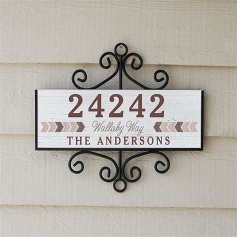 Personalized Chevron Address Sign | GiftsForYouNow