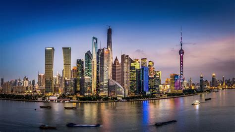 Shanghai Tower Skyline - Shanghai Skyline with Oriental Pearl Tower Wall Art ...