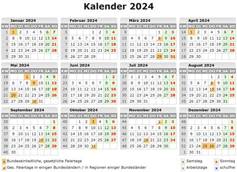 Kalender 2024 zum Ausdrucken kostenlos