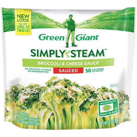 Green Giant Simply Steam Broccoli & Cheese Sauce, Sauced Frozen ...