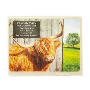 Kitchy & Co Meadow Barn Highland Cow - Trivets Chopping Board various sizes | eBay