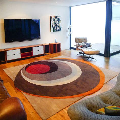 Mid-Century Brown Modern Designer Rug | Sonya Winner Rugs Studio